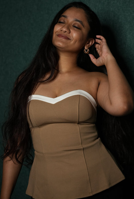 Off The Shoulder Sweetheart Neck Corset Top