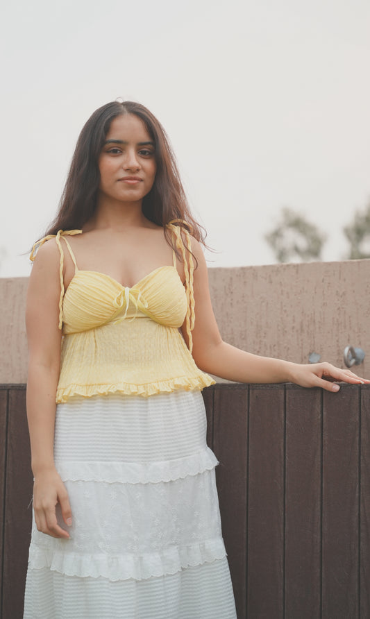 Bustier Thin Straps Frill Top