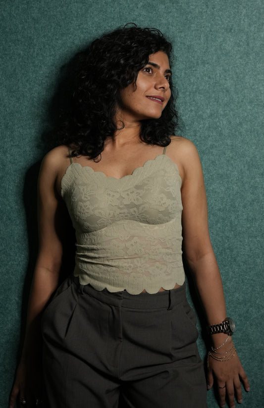 V-Neck Full Lace Brami Tank